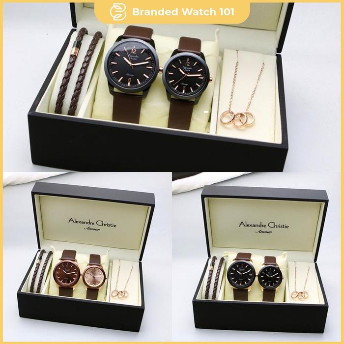 ORIGINAL Jam Tangan Couple Pasangan Alexandre Christie AC 8651 /
