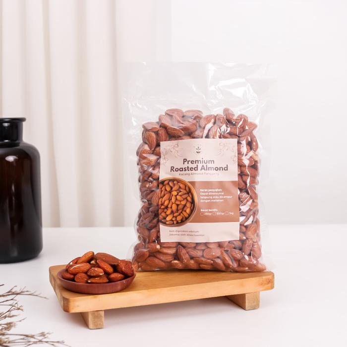 Bagus Alora Roasted Almond 500gr - Kacang Almond Panggang 500 gram