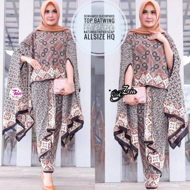 Produk Seikha #32 queen paris ZEIN set batik set kebaya modern katun
