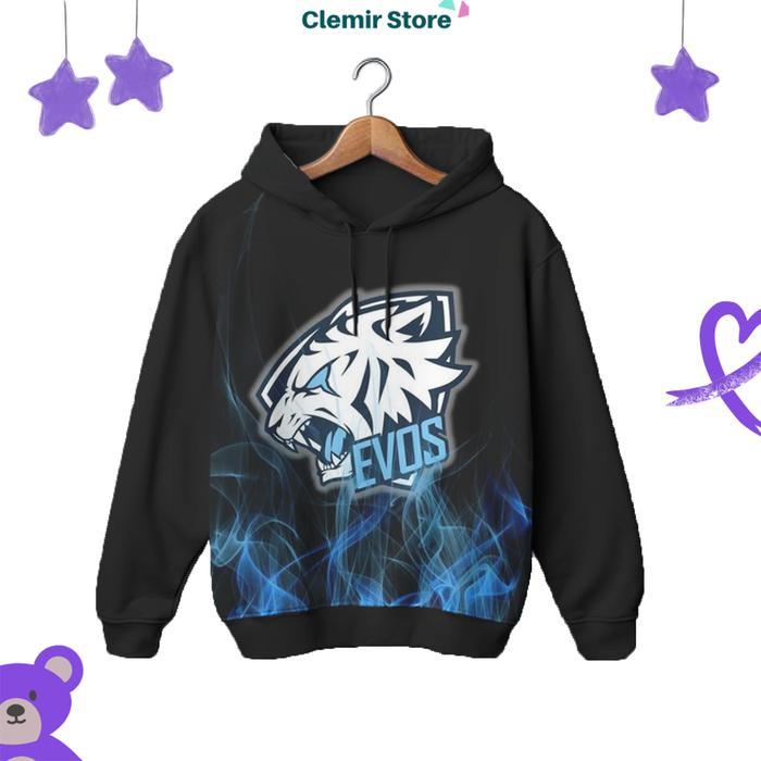 Jaket Hoodie Printing 3D Anak Game Sport Evos v2