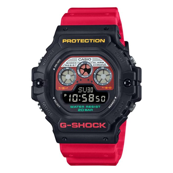 JAM TANGAN PRIA CASIO G-SHOCK ORIGINAL MIX TAPE DIGITAL MERAH RESIN DW-5900MT-1A4 CASIO G SHOCK DW 5