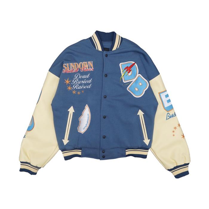 produk baru DIRTYBUSINESS - VARSITY JACKET VINYL SILAHKAN DI ORDER