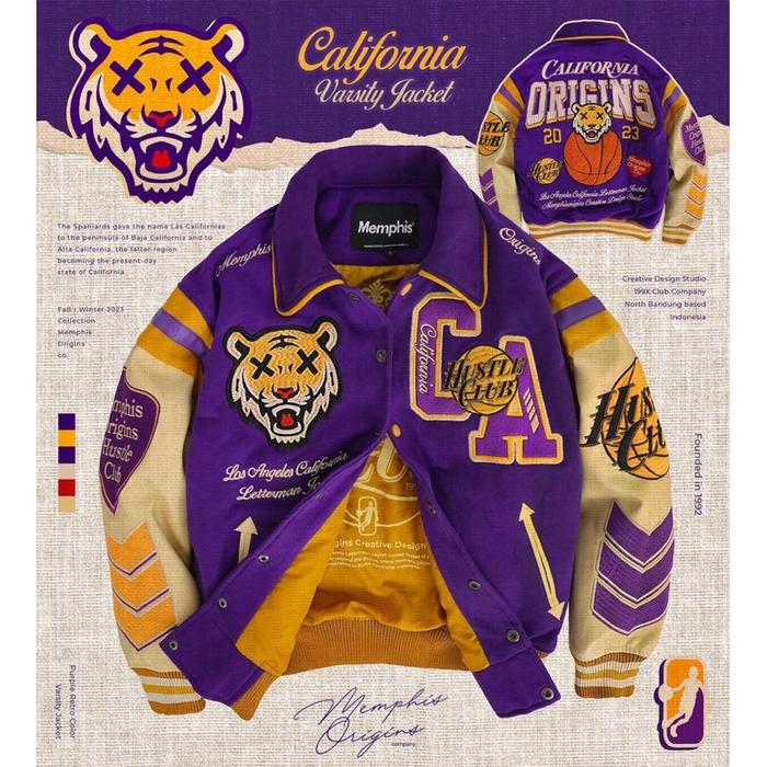 produk baru [LIMITED EDITION] MEMPHISORIGINS VARSITY JACKET CALIFORNIA
