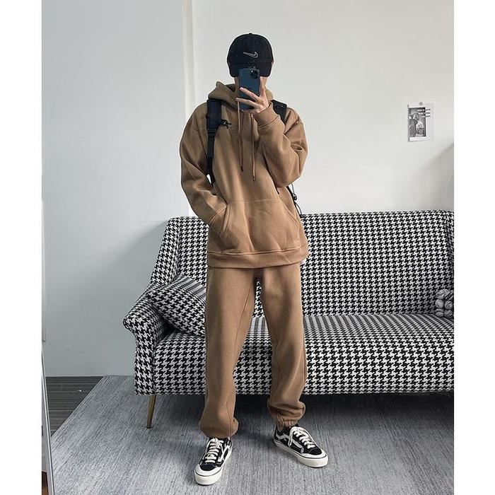 produk baru One Set Setelan HOODIE JOGER polos M-5XL Up Jumbo Bigsize