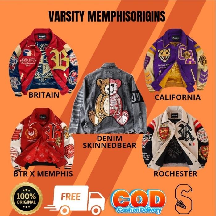 produk baru [ORIGINAL 100%] MEMPHIS VARSITY JACKET - SHERPA JACKET /