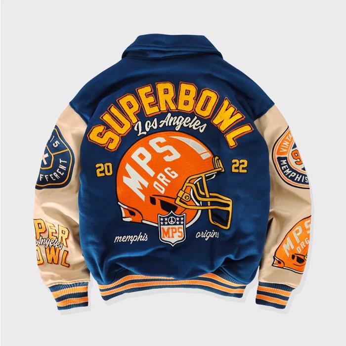 produk baru MEMPHISORIGINS VARSITY JACKET - BTR X MEMPHIS | BRITAIN |