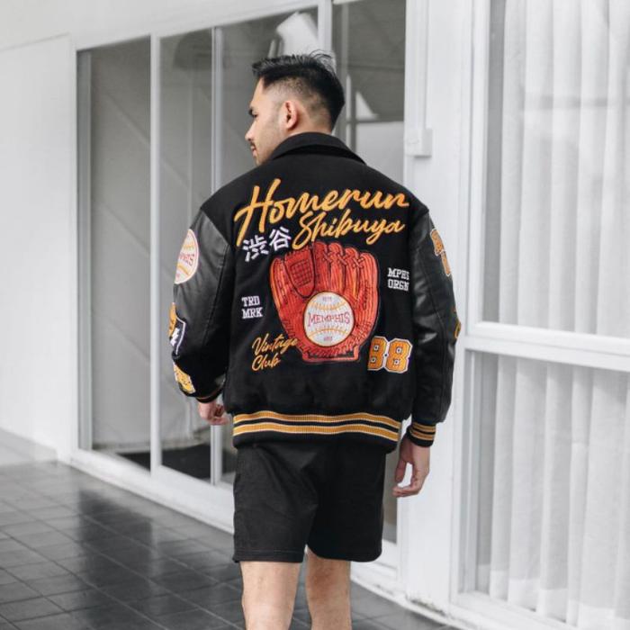 produk baru MEMPHIS ORIGINS VARSITY JACKET HOMERUN SILAHKAN DI ORDER