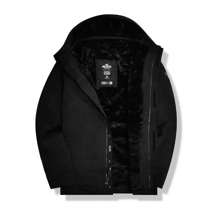 produk baru Jaket Winter Musim Dingin Hollister Faux Fur Lined Parka