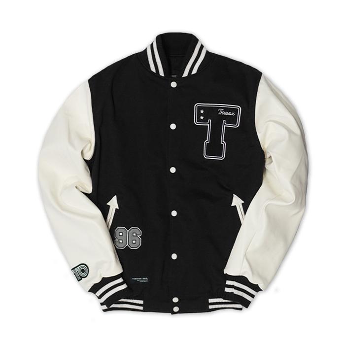 produk baru Throox Bomber Varsity Jacket Hitam || THRX Grace Black