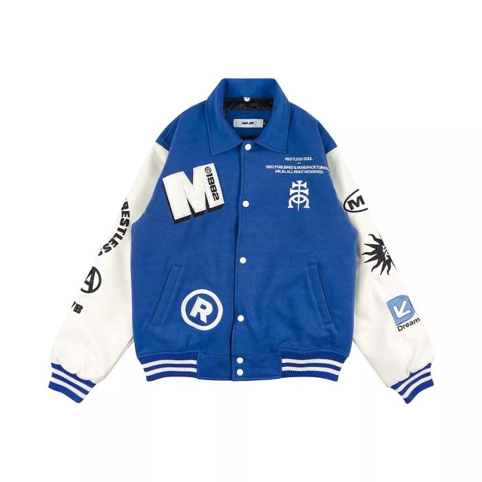 produk baru MRJN Varsity Restless Soul - Blue SILAHKAN DI ORDER