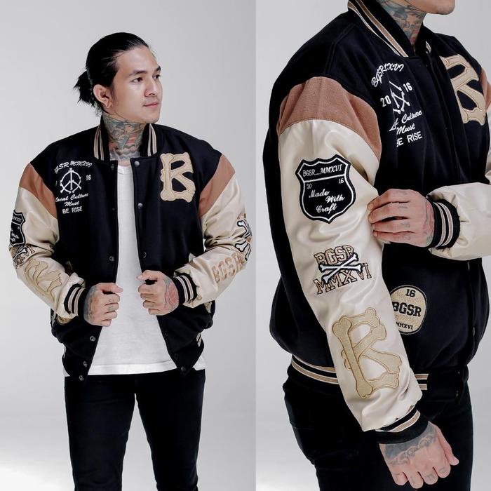 produk baru JAKET VARSITY BASEBALL-JAKET VERSITY BONE BGSR-JACKET