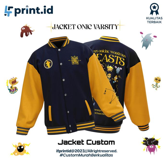 produk baru Jaket Varsity Custom Onic Esport 2023 Mpl Season 11