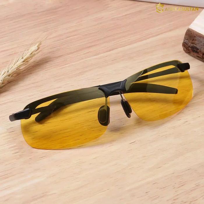 Produk AS Kacamata Night Vision Kuning Pengemudi Sporty Polarized Anti