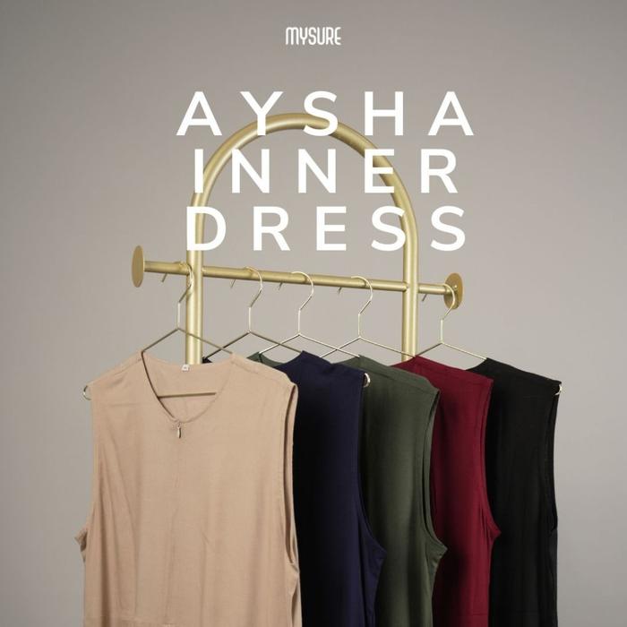 Mysure-Aysha Inner Dress Army-Maroon-Navy-Sand-Black Rayon Dalaman