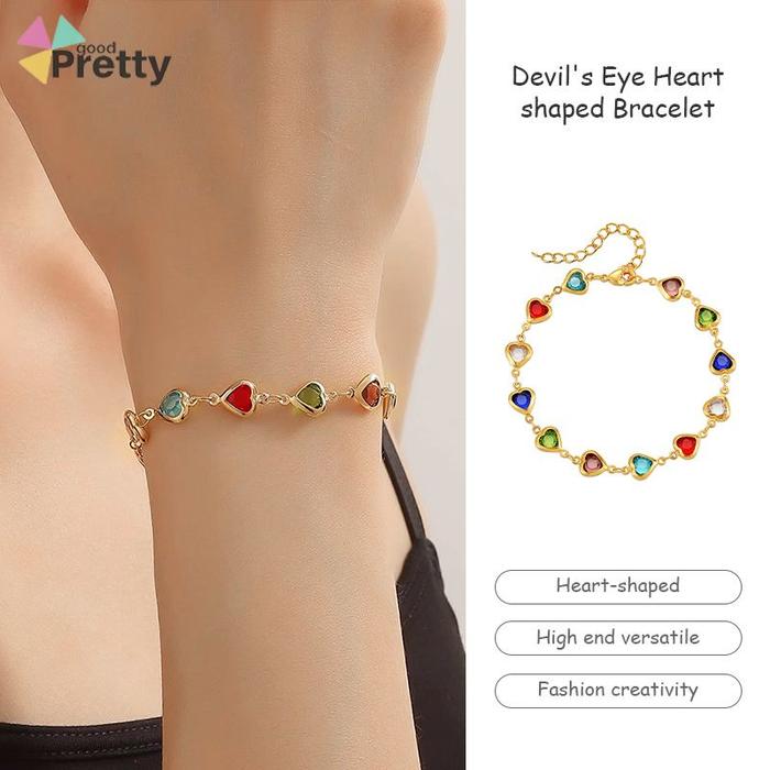 Produk Gelang Modis Kreatif Serbaguna Gelang Hati ,Mata Setan Wanita