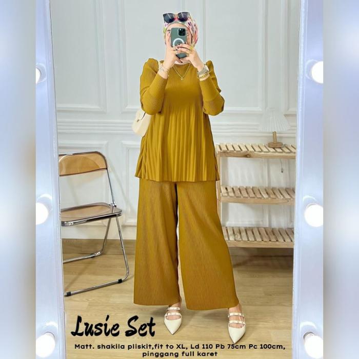 Unik READY LUSIE SET LABEL JASMINE ONESET SHAKILA PLISKET SETELAN