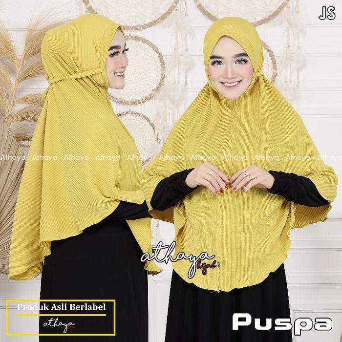 Unik [Ori Athaya] XXL SYIRIA PUSPA PLISKET hijab instan jumbo bergo