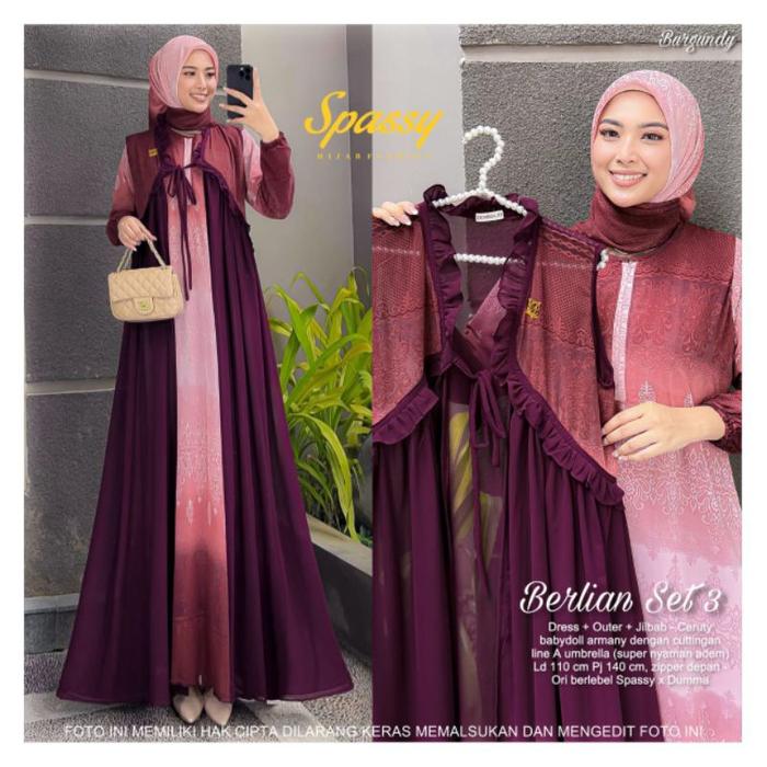 Murah READY(SIAP KIRIM) BERLIAN SET 8 LABEL JASMINE SET GAMIS WANITA