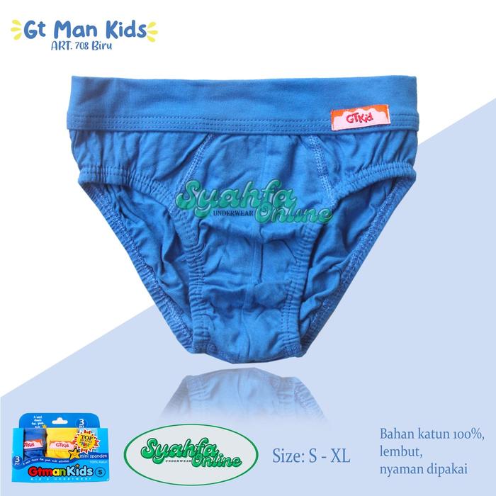 [ Isi 3 ] Gt Man Kids Biru | Celana Dalam Gt Man Anak | Cd Gt Man Anak