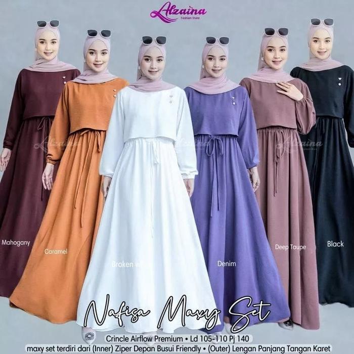 Unik ANDIN DRESS / NAFISA MAXY SET CRINKLE