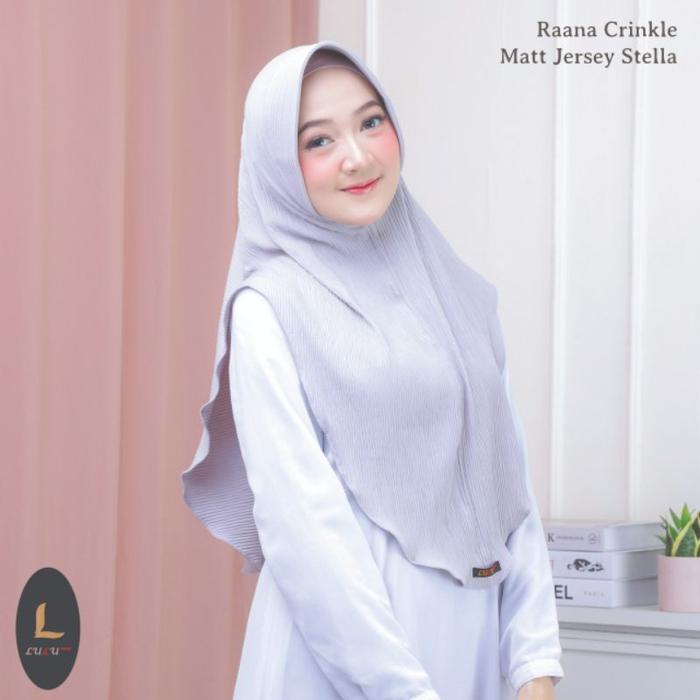Terbaik [Ori LULU] RAANA CRINKLE hijab instan pet plisket jers3y