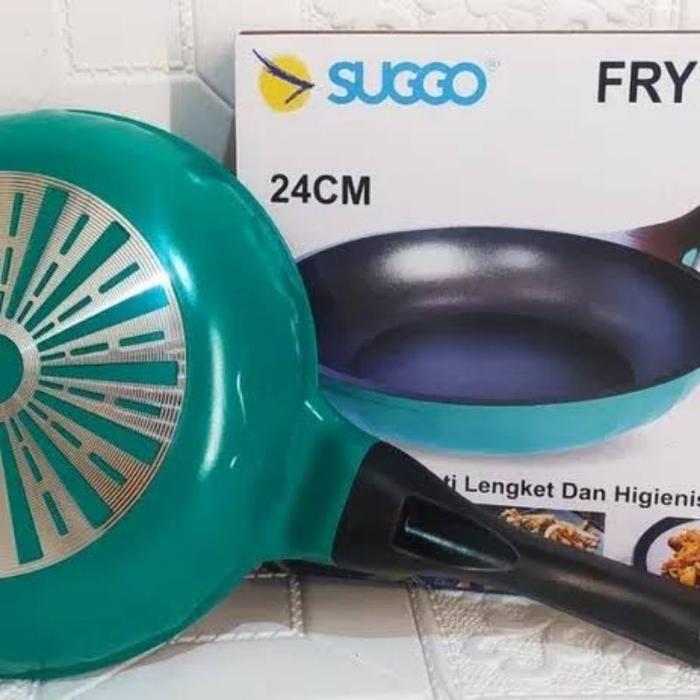 FRYPAN SUGGO 24CM / WAJAN GAGANG SUGGO 24CM ANTI LENGKET / WOKPAN