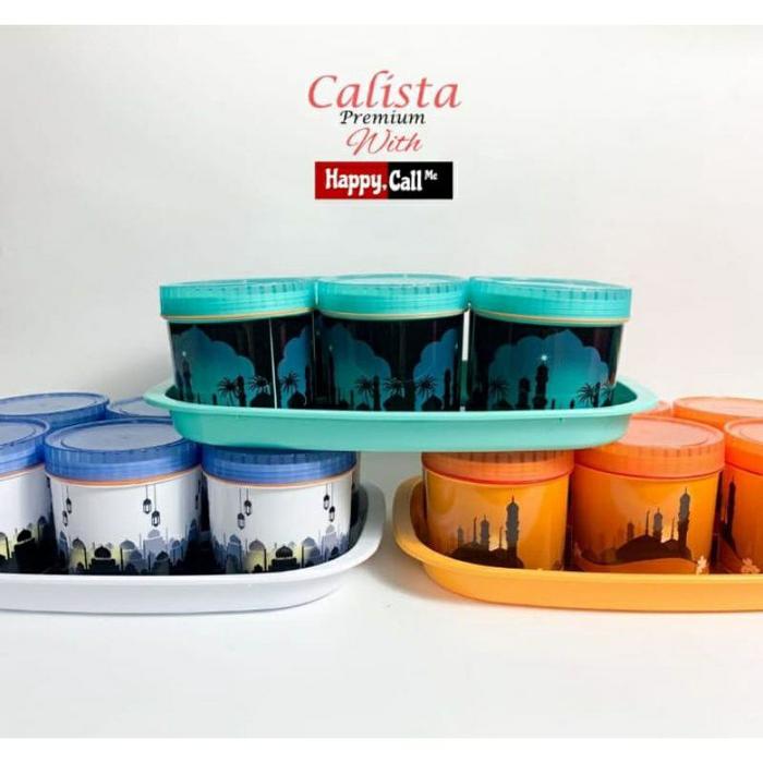 SET 7IN1 TOPLES TONAM CALISTA MOTIF / SET WADAH PENYIMPANAN KUE DAN