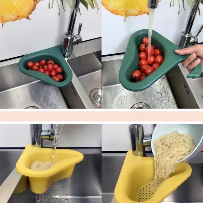 Rak Sudut Wastafel Dapur Serbaguna Saringan Rak Dapur Tempat Sabun