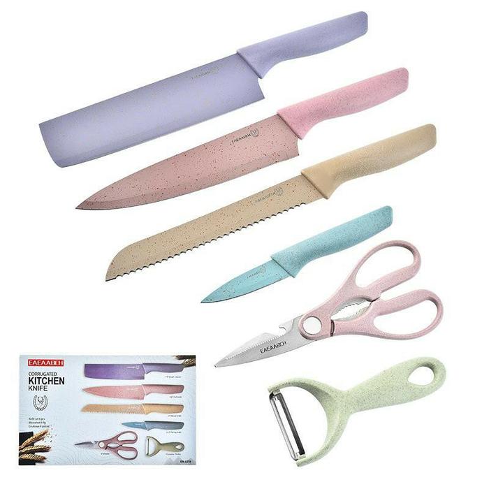 6PCS SET PISAU EVCRIERH / SET 6 IN 1 PISAU JERAMI / KNIFE SET PISAU