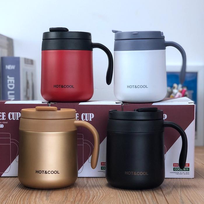 GELAS CANGKIR MUG PORTABLE THERMOS STAINLESS