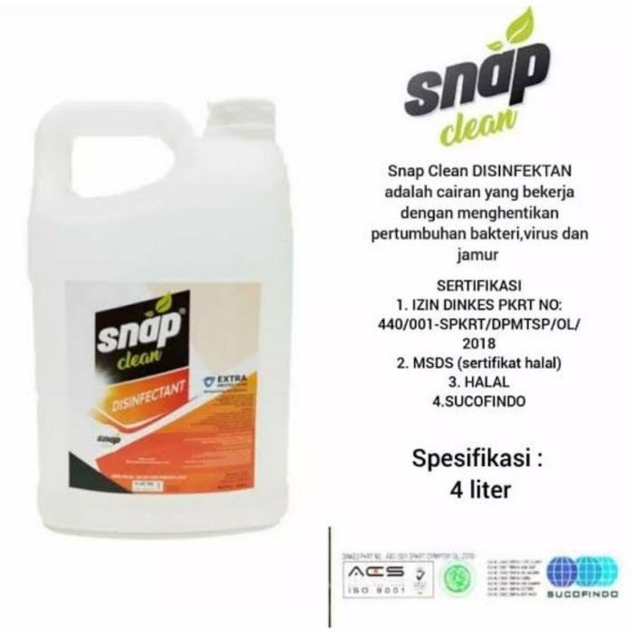 SNAP DESINFEKTAN / DISINFEKTAN / DESINFECTANT SNAP 4LITER CAIRAN