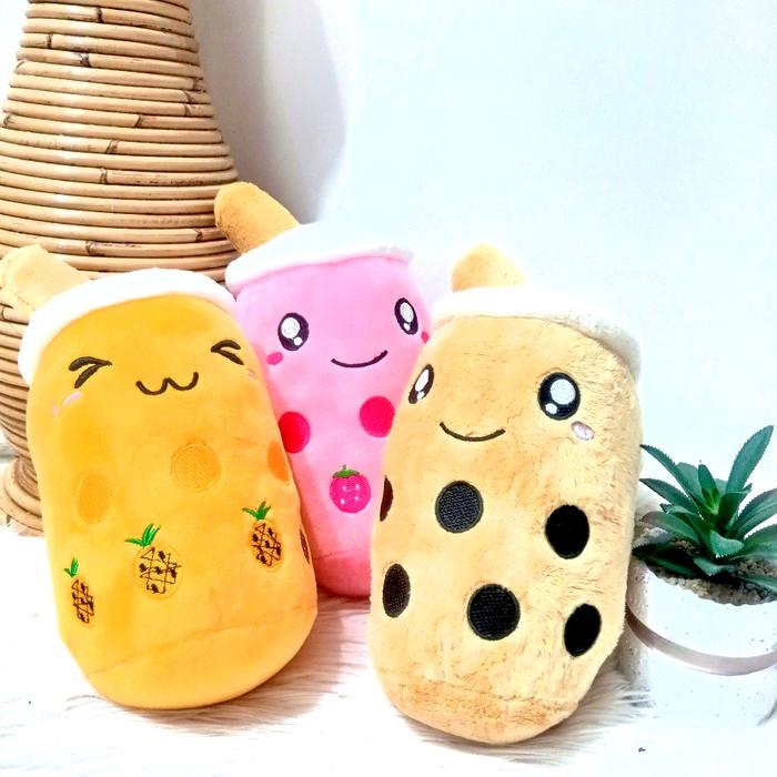 Boneka Boba Milk LED dan Mini / Boneka Boba Milk