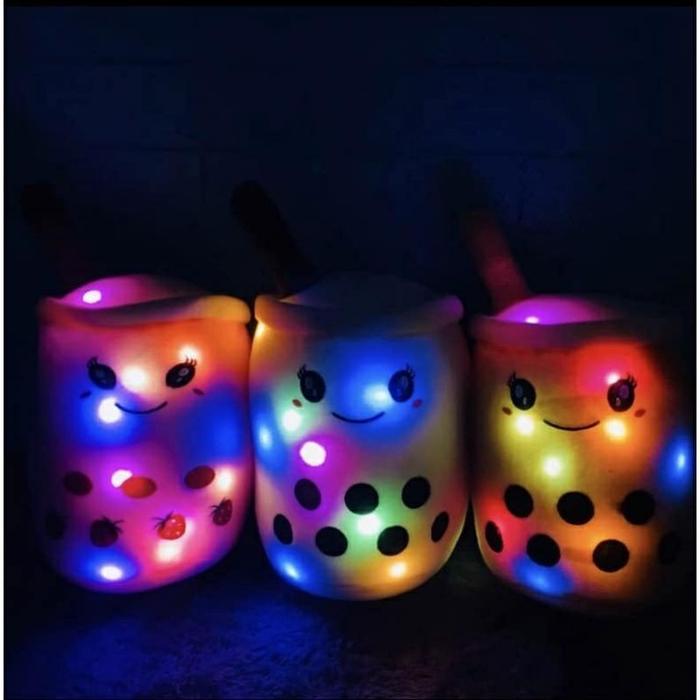 BONEKA BOBA MILK TEA LED JUMBO LARGE SIZE 35CM