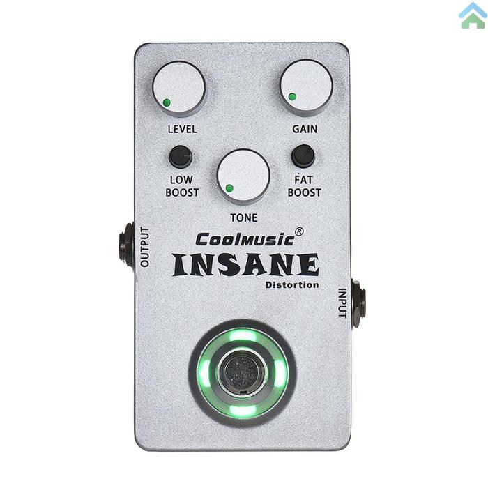 Coolmusic Pedal Efek Distorsi Gitar Elektrik True Bypass Full Metal