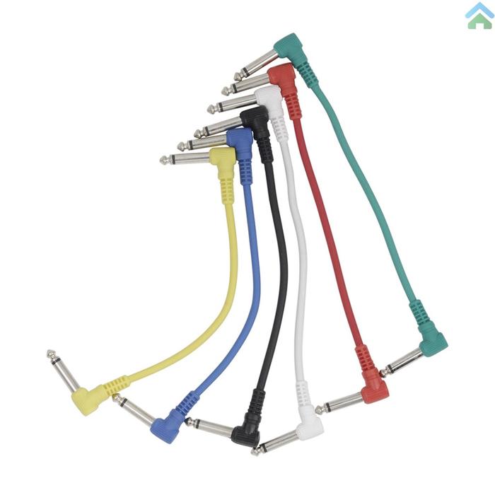 Kabel Pedal Efek Gitar Warna-Warni Instrumen Audio Leads Patch Cord