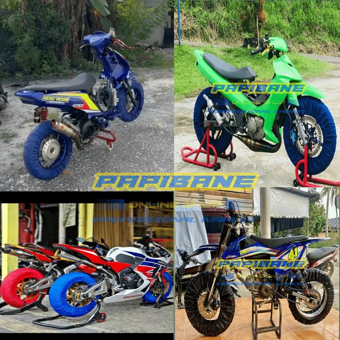 Cover Ban Motor Sarung Ban Motor Matic Bebek Sport Trail.Selimut Ban