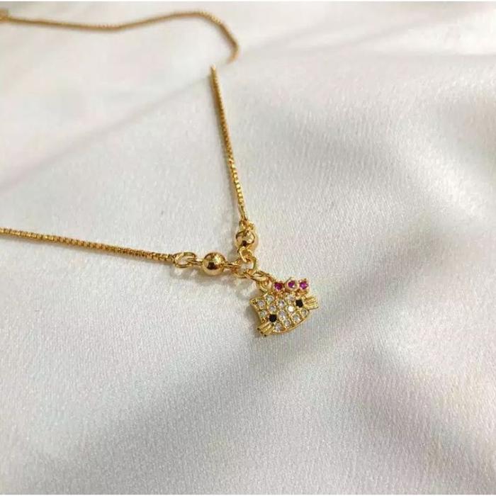 Perhiasan xuping kalung anak hellokitty cantik