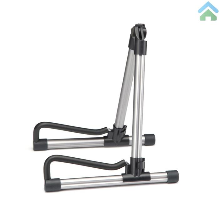 Stand Holder Instrumen Senar Gitar Bass Gitar Portabel Ringan Lipat