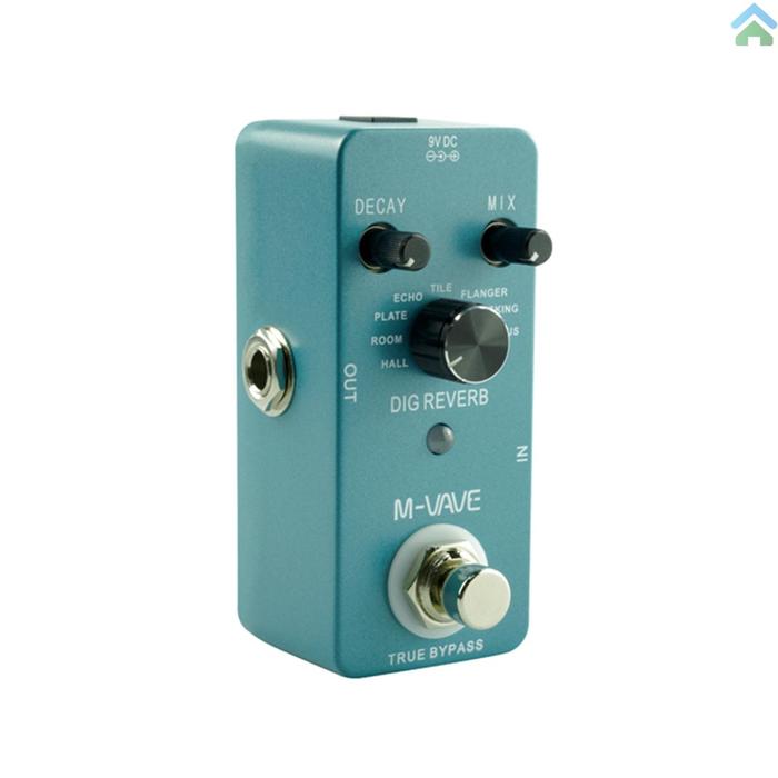 M-vave Gali Reverb Digital Reverb Pedal Efek Gitar 9jenis Reverb