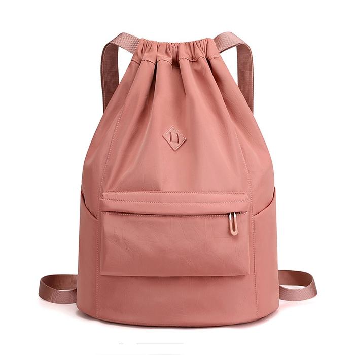 Portable Women Drawstring Backpack Lightweight Girl Travel Daypack