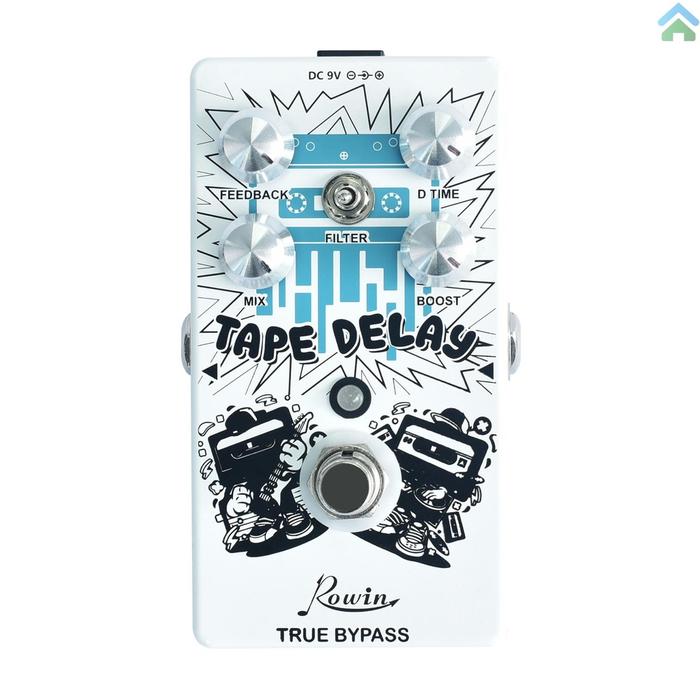 Rowin RE-01 TAPE Delay Digital Delay Pedal Efek Gitar Dengan Feedback