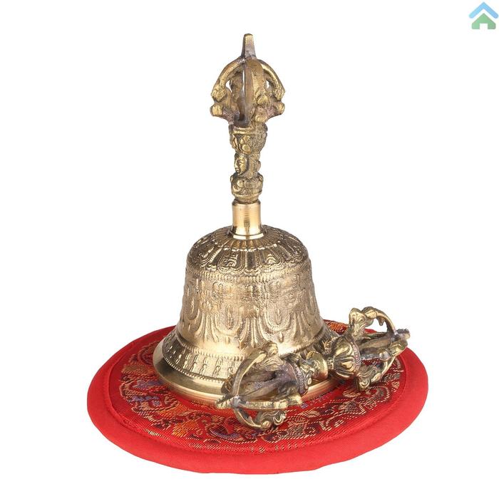 Promo Lonceng Buddha Tibet Warna Perunggu Dengan Vajra Padded Untuk