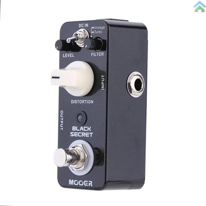 Mooer Black Secret Micro Mini Distorsi Elektrik Efek Gitar Pedal True