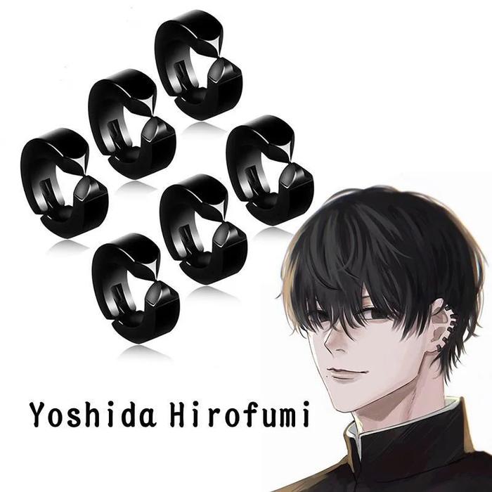 Anime Yoshida Hirofumi Earrings Ear Clips Chainsaw Man Cosplay