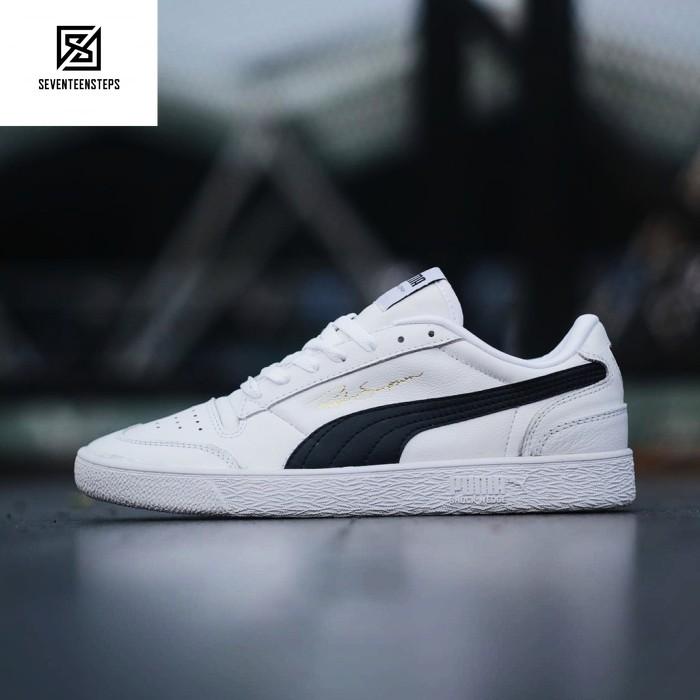 Sepatu Sneaker Pm Ralph Sampson Leather Original White Black Termurah