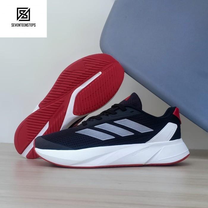 Sepatu Sneaker Running Adds Duramo SL Wide Black White Red Strip Silver Termurah