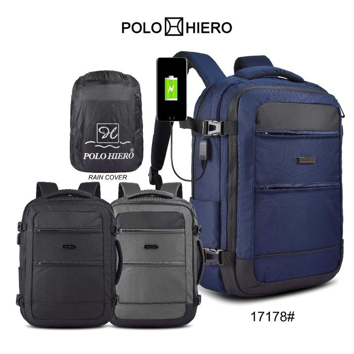 Polo Villa Official-Tas Ransel Polo Hiero 17178 Tas Multifungsi Carrybag Tas Travel Pria Tas Laptop 