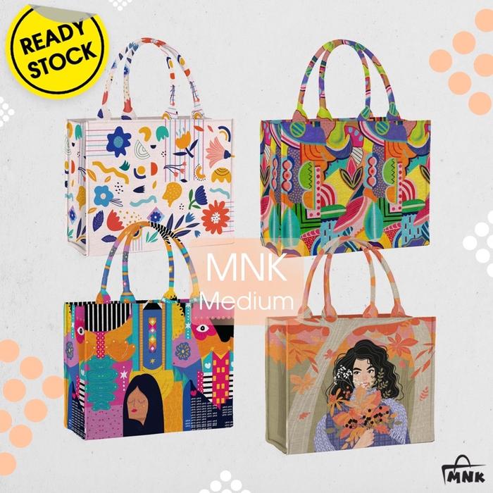 MNK BAG I MNK INITIAL READY STOCK TIDAK BISA PAKAI NAMA | TOTEBAG | TOTEBAG PRINTING | TAS PRINTING 