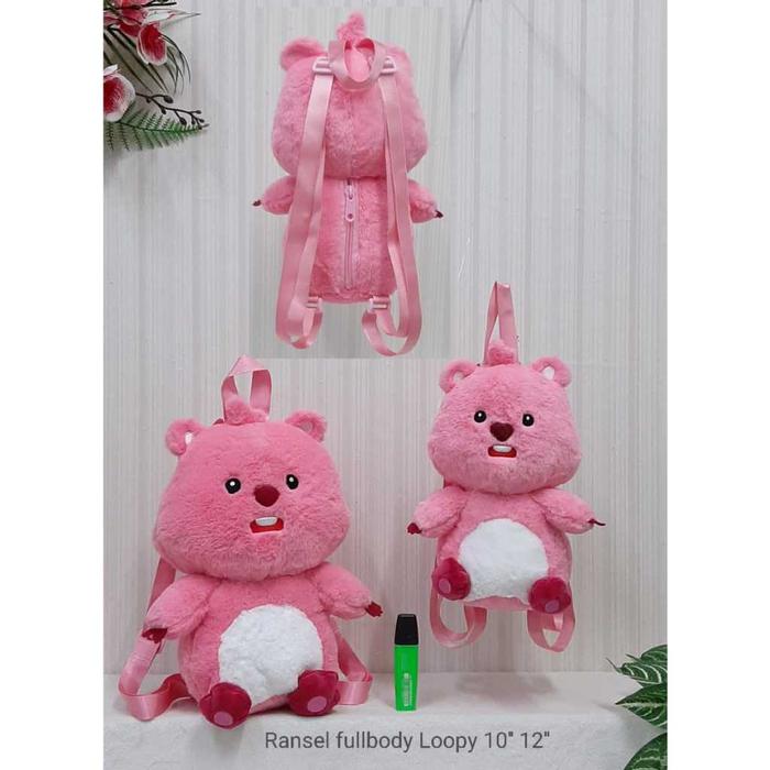 Tas Boneka Pororo Loopy Milk Dragon/Backpack Lucu
