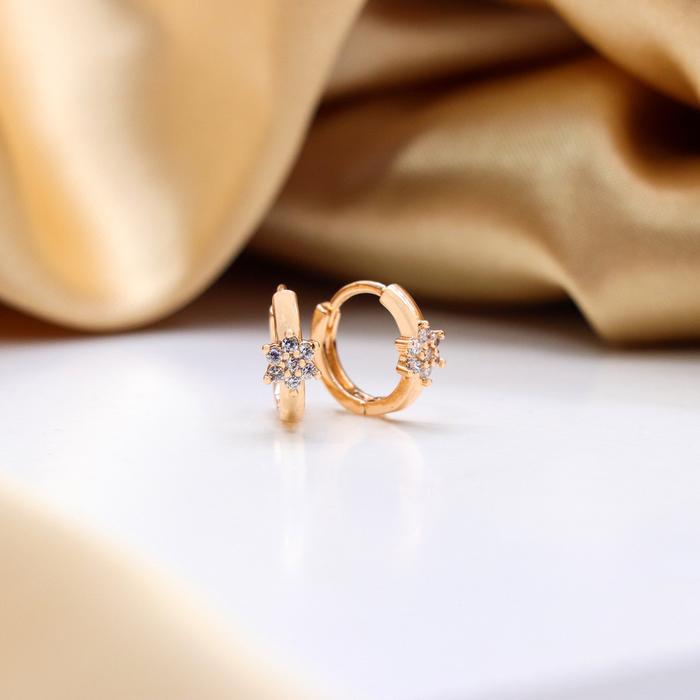 MEILYN Anting Clip Bunga Emas 6 Karat 0261220165